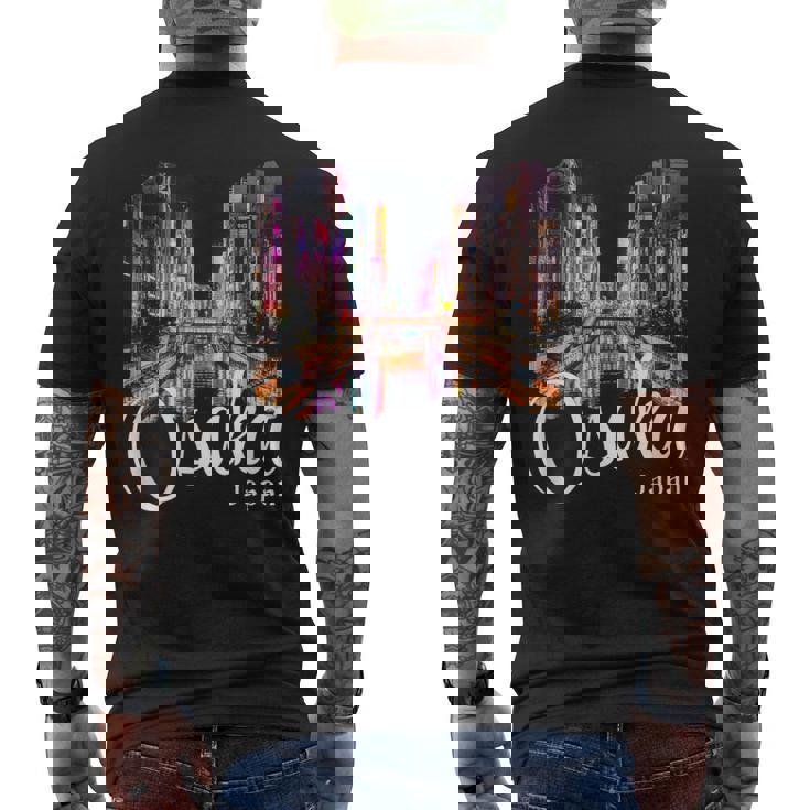 日本 大阪 お土産 大阪 メンズTシャツ バックプリント