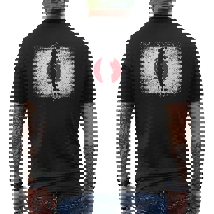 日本 日の丸ゴルフ選手 ゴルファー メンズTシャツ バックプリント