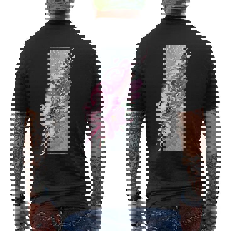 日本の手裏剣 アニメ メンズTシャツ バックプリント