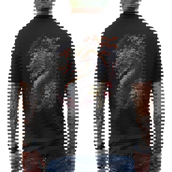 日本の東京ドラゴングラフィックtシャツ メンズ レディース ボーイズ ガールズ メンズTシャツ バックプリント