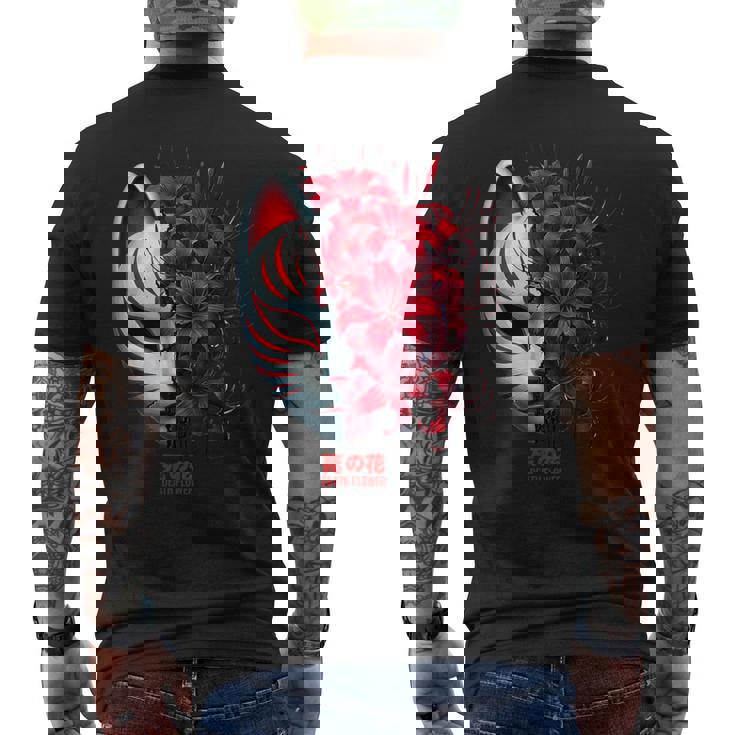 日本の百合 アニメ 花 蜘蛛 恋人 美学 オタク メンズTシャツ バックプリント