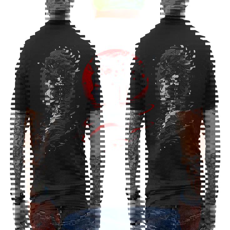 日本の芸者 メンズTシャツ バックプリント