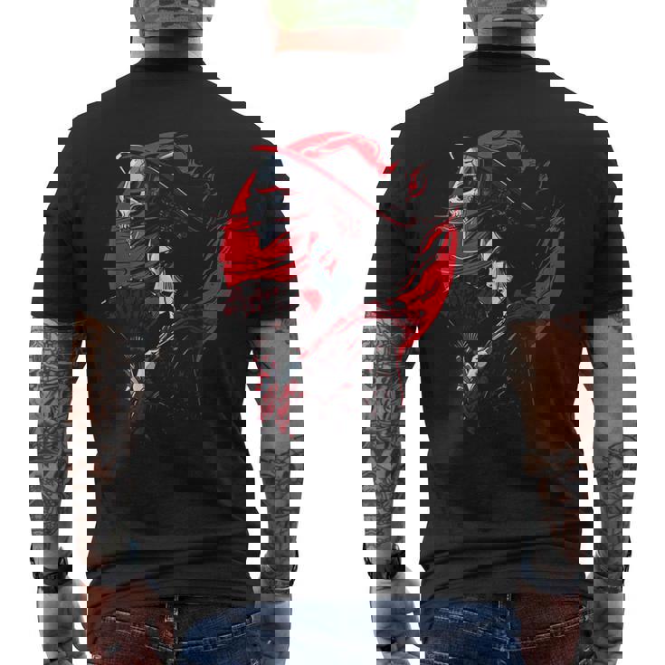 日本の芸者 死神 オタクゴス アニメ アート ファッション 2 メンズTシャツ バックプリント