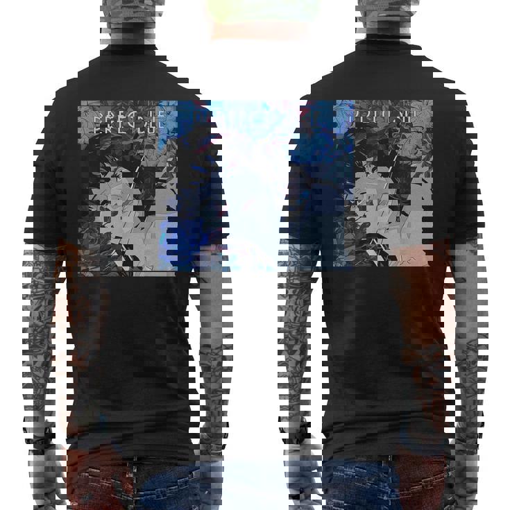 日本アニメ ガール パーフェクトブルー メンズTシャツ バックプリント