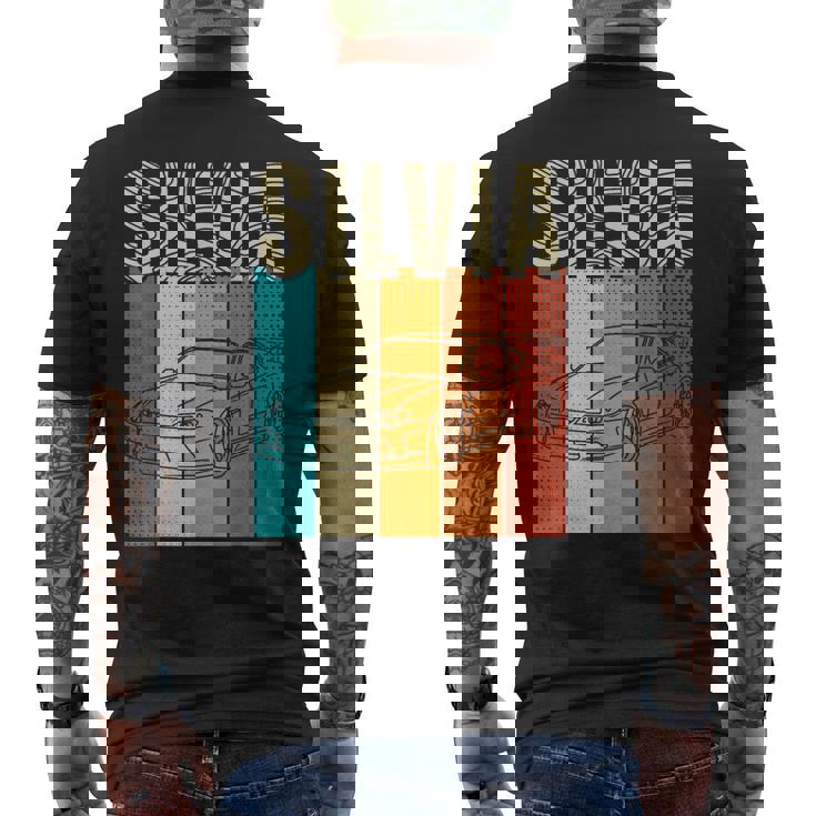 日本シルビア15 チューニング スポーツカー レジェンド 90年代 ヴィンテージ メンズTシャツ バックプリント