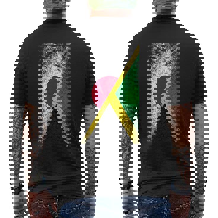 日本ジャマイカの国旗 ジャマイカ。 メンズTシャツ バックプリント