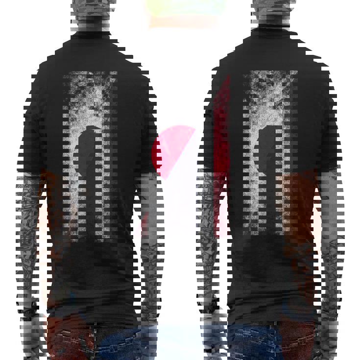 日本タイ国旗 日本語タイ メンズTシャツ バックプリント