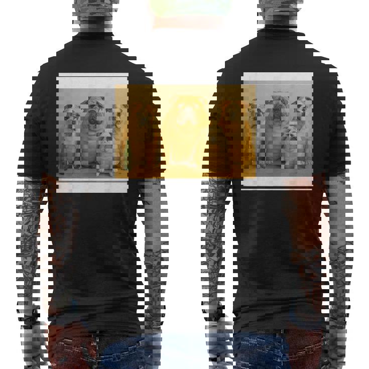 日本ブルドッグファミリー メンズTシャツ バックプリント