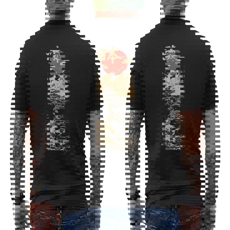 日本レトロヴェイパーウェイブ In Japan Grunge 90年代美学 メンズTシャツ バックプリント