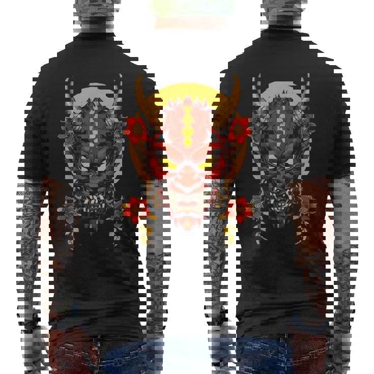 日本伝統マスク 歌舞伎 仮面 サムライマスク 東京 メンズTシャツ バックプリント