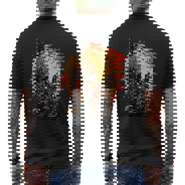 日本美術 忍者 浮世絵 アニメ風 侍 改 健 メンズTシャツ バックプリント