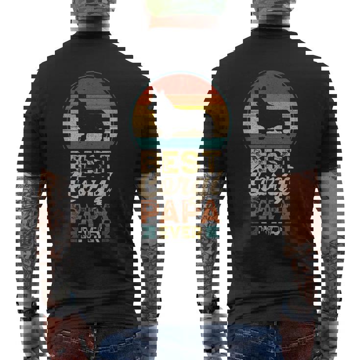 最高のコーギー・パパ、父の日 メンズTシャツ バックプリント