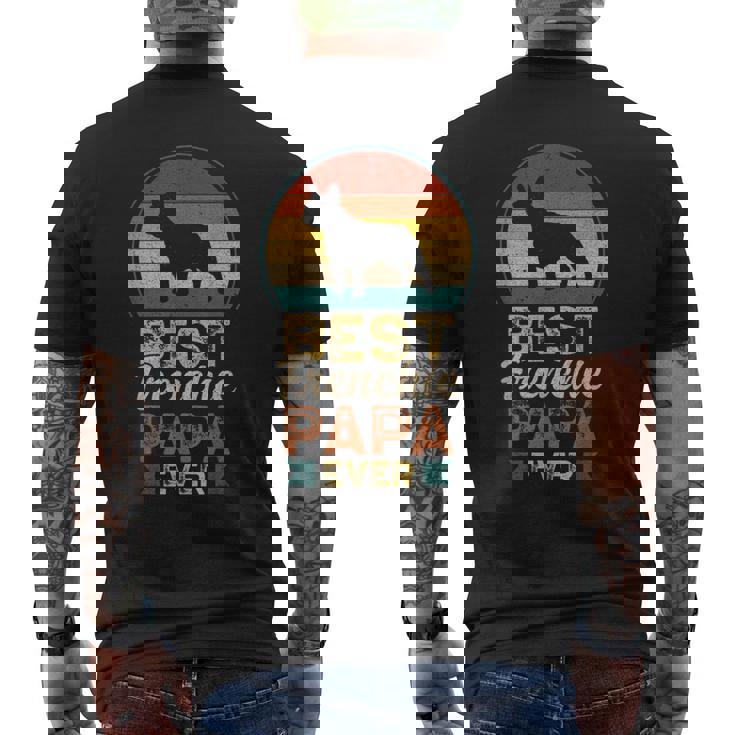 最高のフレンチ・パパ フレンチ・ブルドッグ メンズTシャツ バックプリント