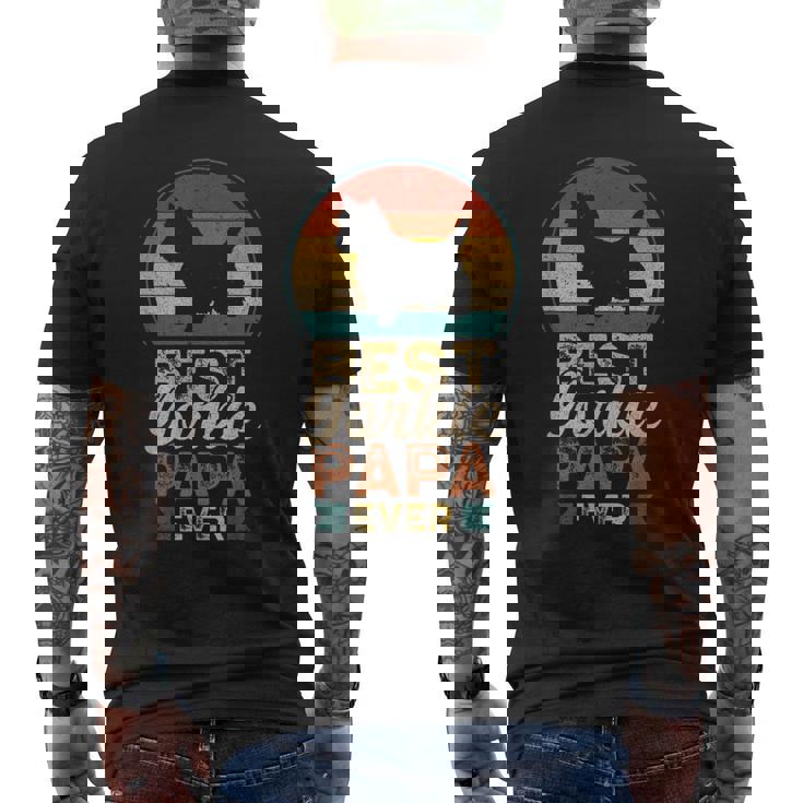 最高のヨーキーパパ ヨークシャー・テリア メンズTシャツ バックプリント