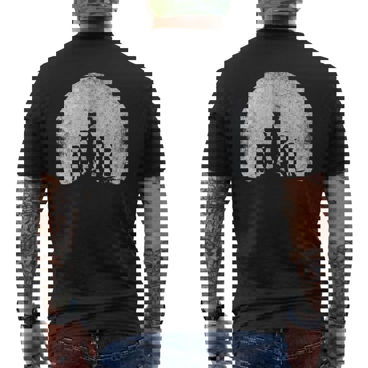 月かわいいミーアキャット メンズTシャツ バックプリント