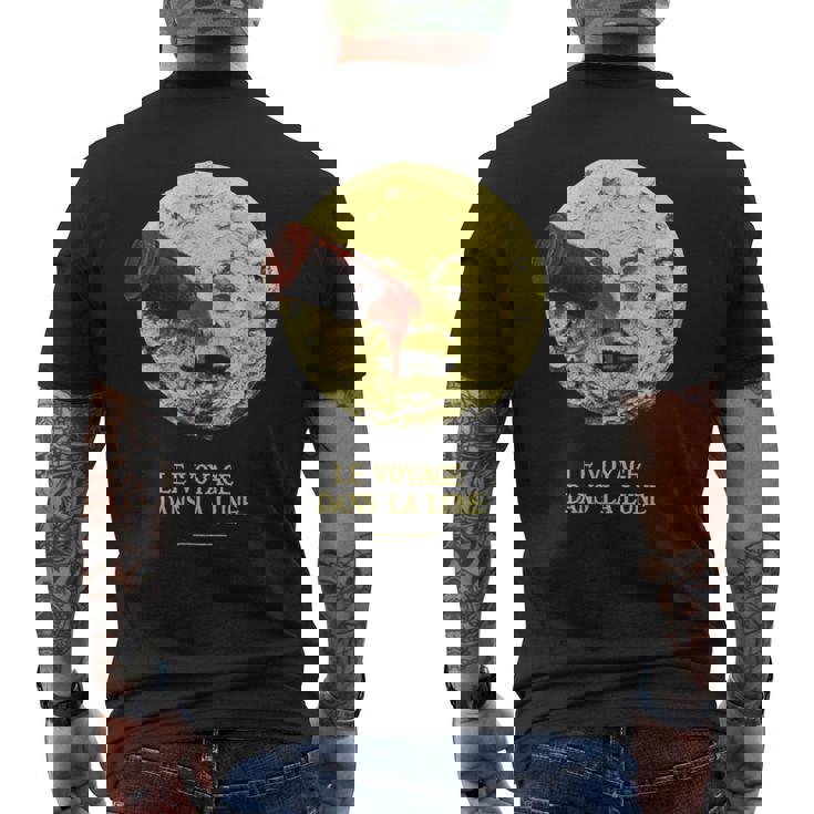 月世界旅行 1902 サイレント映画 クラシック映画 ヴィンテージ A Trip To The Moon Movie メンズTシャツ バックプリント