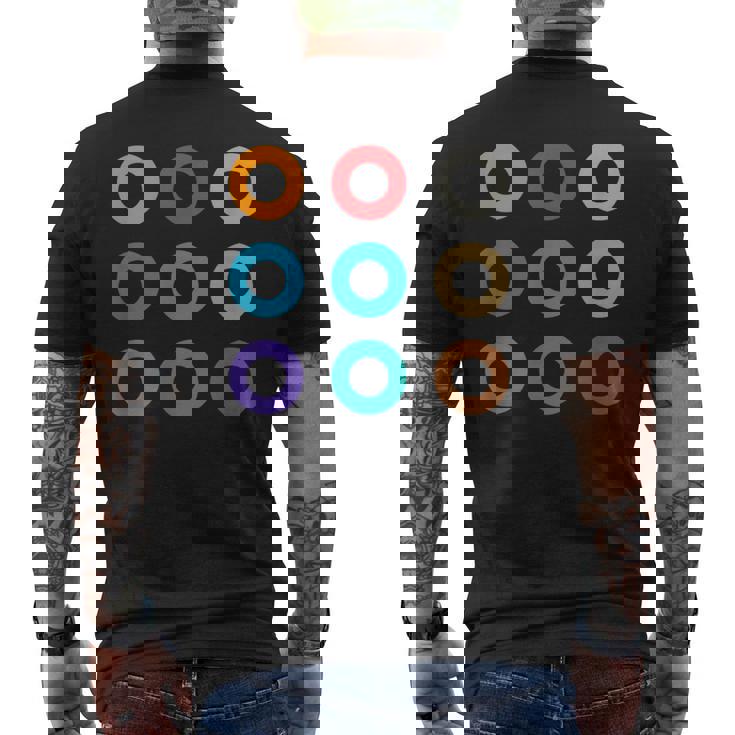 東京の地下鉄 カラー 色 マーク 丸【電車ファン】鉄道【変なtシャツ屋さん】メトロ 面白い ポップ メンズTシャツ バックプリント