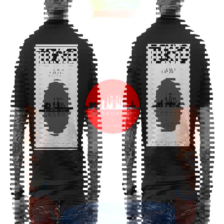 東京都 日本スタイル グラヒック 日本文化 メンズTシャツ バックプリント