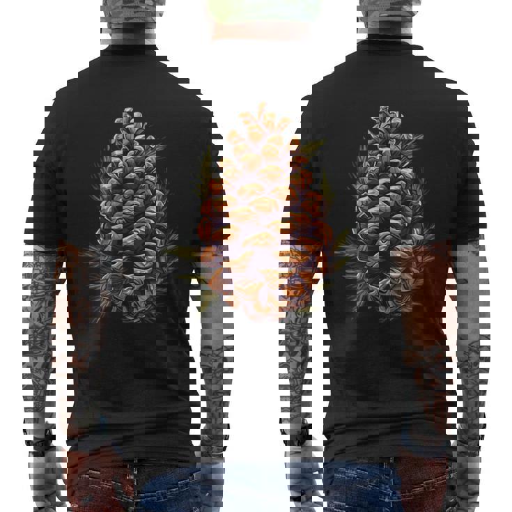 松ぼっくり好きのための涼しい秋の季節 メンズTシャツ バックプリント