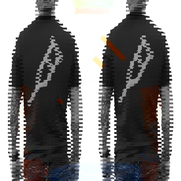 松葉杖 メンズTシャツ バックプリント