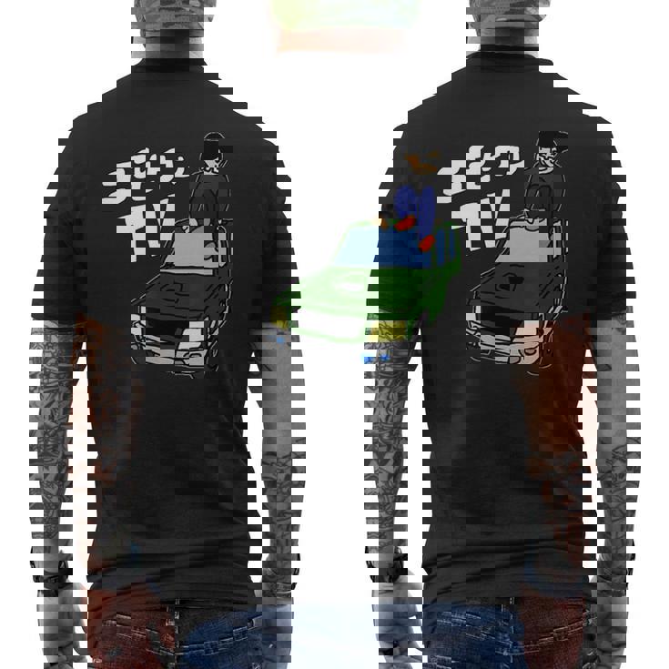 板金のようす 窓割れなし顔違い メンズTシャツ バックプリント