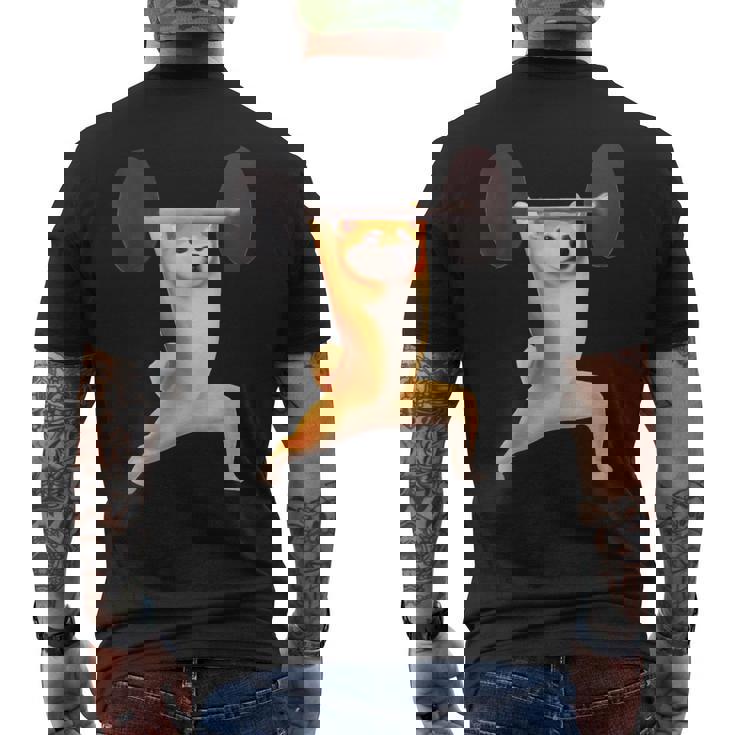 柴犬 イヌ 面白いtシャツ 犬 筋トレ 文字入り メンズ 半袖 服 おもしろグッズ 文字tシャツ ネタ ブラック メンズTシャツ バックプリント