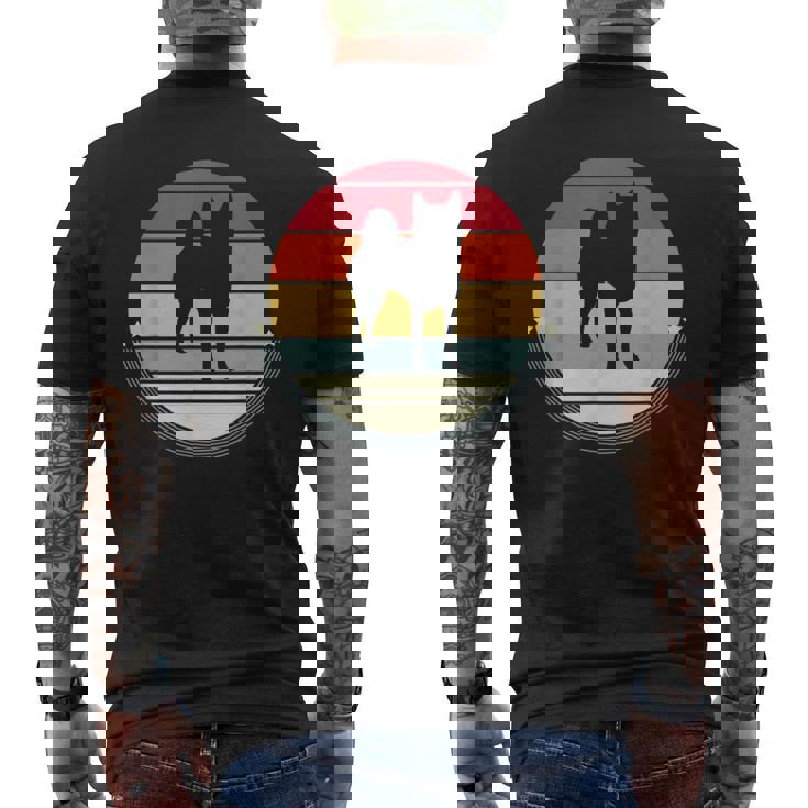 柴犬 シルエット レトロ ヴィンテージ 犬 オーナー レディース メンズ メンズTシャツ バックプリント