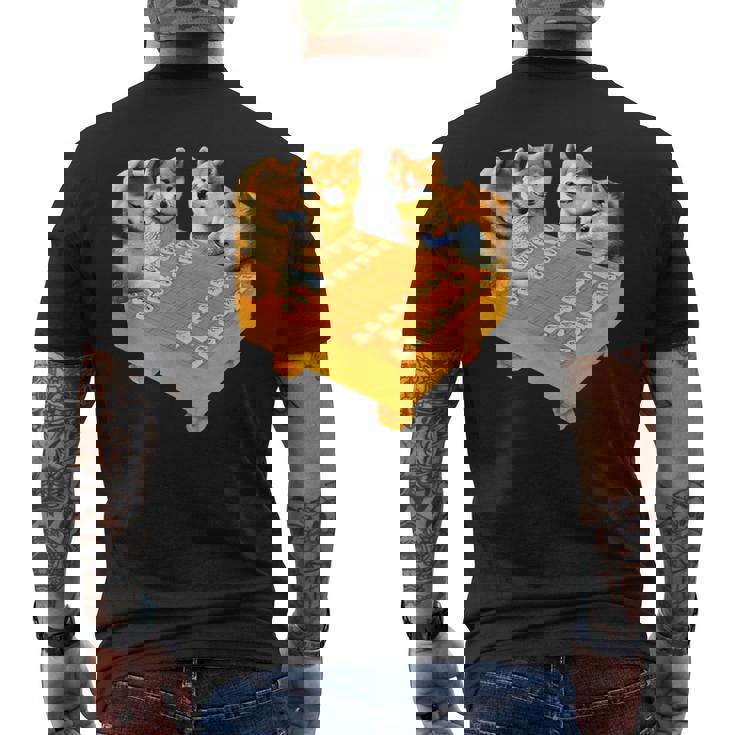 柴犬 将棋 イヌ 面白いtシャツ おもしろ 面白い 服 グッズ ネタ ウケ狙い メンズ 棋士 おもしろグッズ メンズTシャツ バックプリント