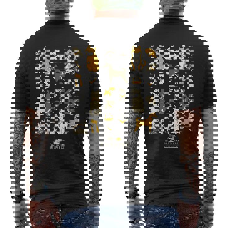 柴犬たくさん 大集合ver かわいい柴犬 柴犬 イラスト メンズTシャツ バックプリント