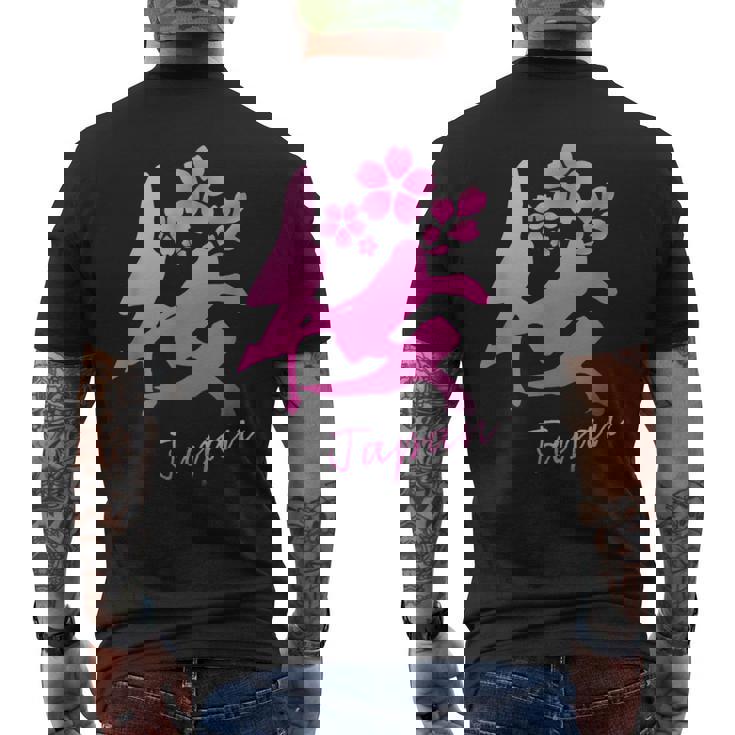 桜 漢字 日本語 毛筆風 筆文字 デザイン文字 カリグラフィー 和柄 日本 かっこいい お土産 海外 面白い 文字入り メンズTシャツ バックプリント