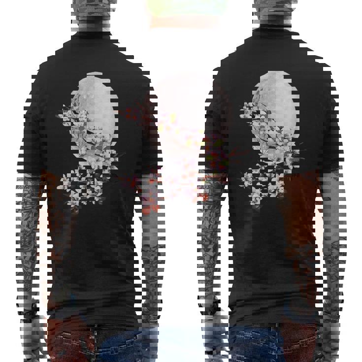 桜 花 満月 さくら 日本文化 メンズTシャツ バックプリント