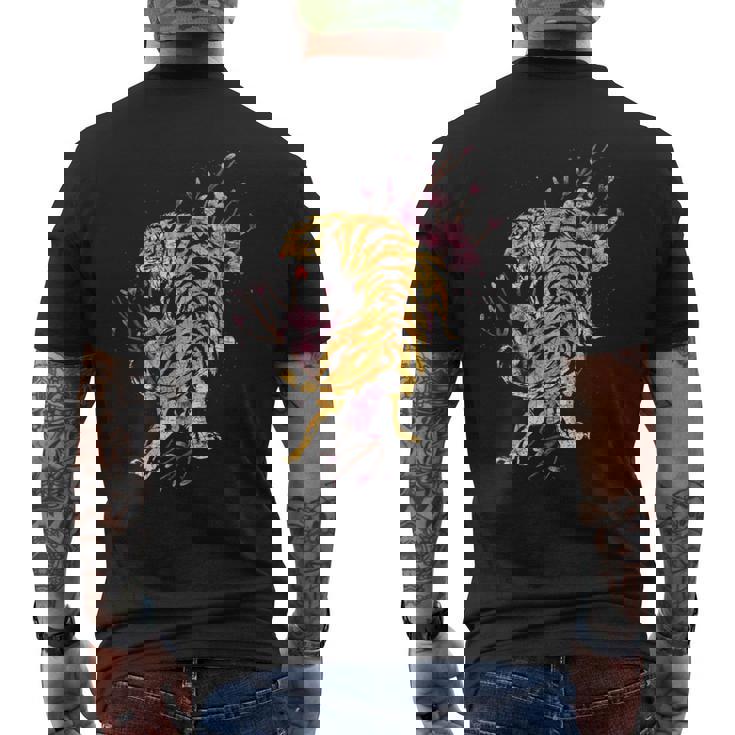 桜の虎 メンズTシャツ バックプリント