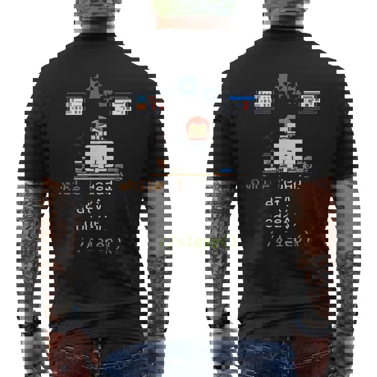 楽しいプログラミングpython Javascript Cコーディング メンズTシャツ バックプリント