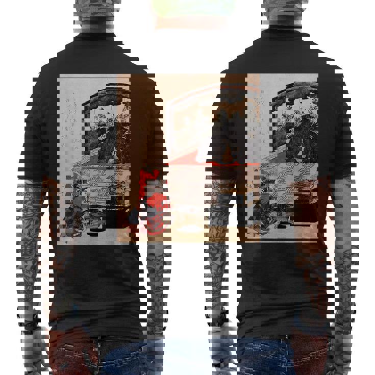 歌川国芳 訓練中の遊女 メンズTシャツ バックプリント