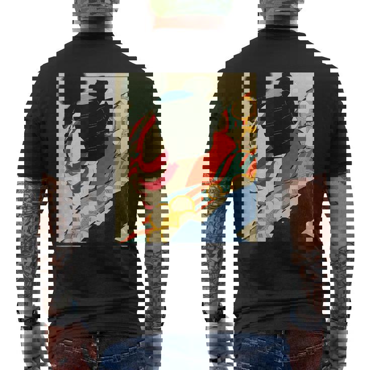 歌舞伎 かぶき 役者 日本美術 浮世絵 役者絵 名取春仙 七世松本幸四郎 梅王 メンズTシャツ バックプリント