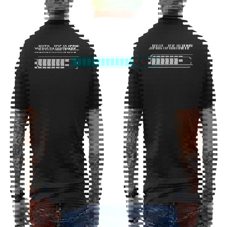 残業読み込み モーションデザイナーの現実 メンズTシャツ バックプリント