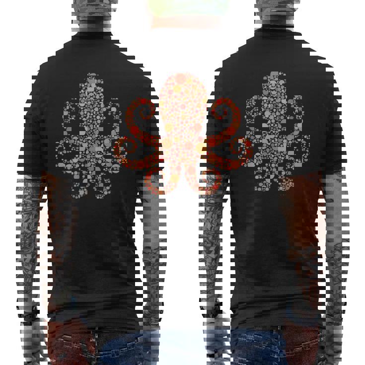 水玉タコtシャツ 楽しいオレンジ国際ドットデー メンズTシャツ バックプリント