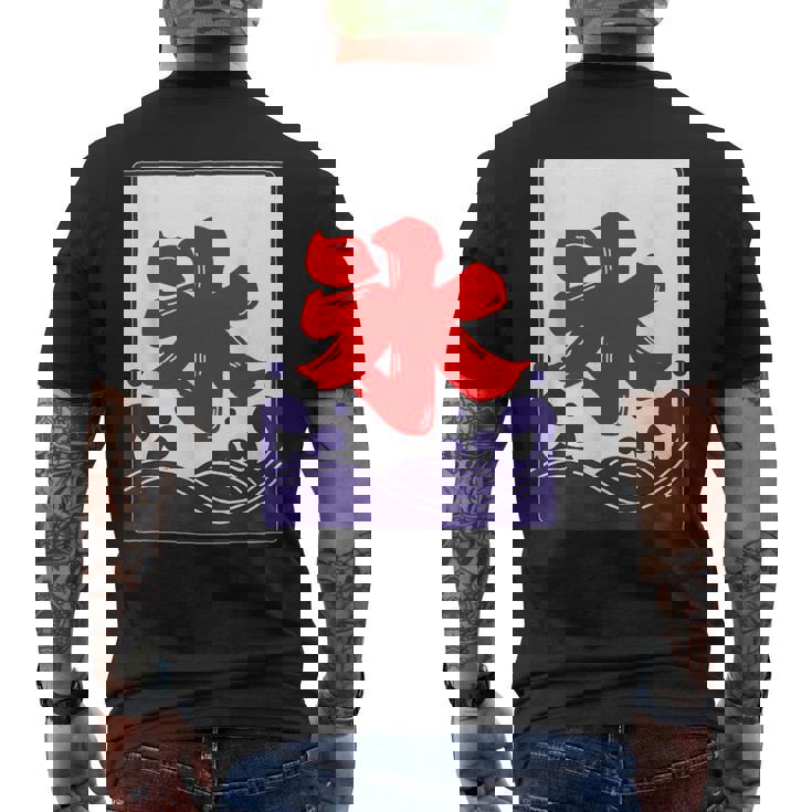 氷 のれん 夏（氷屋 かき氷）お祭り 夜店 漢字 文字 昭和レトロ 和柄 かわいい イラスト メンズTシャツ バックプリント