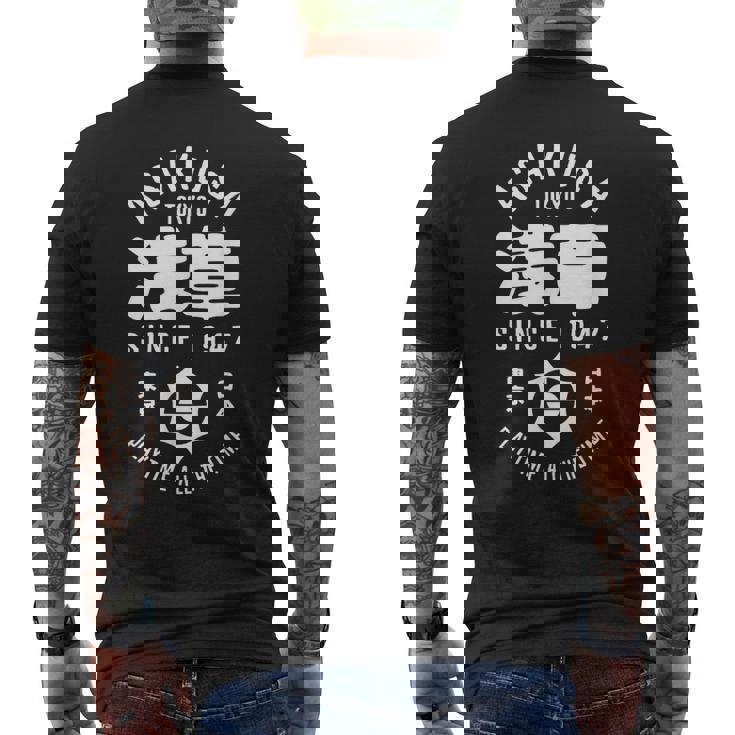 浅草 東京 日本 漢字 浅草 東京土産 メンズTシャツ バックプリント