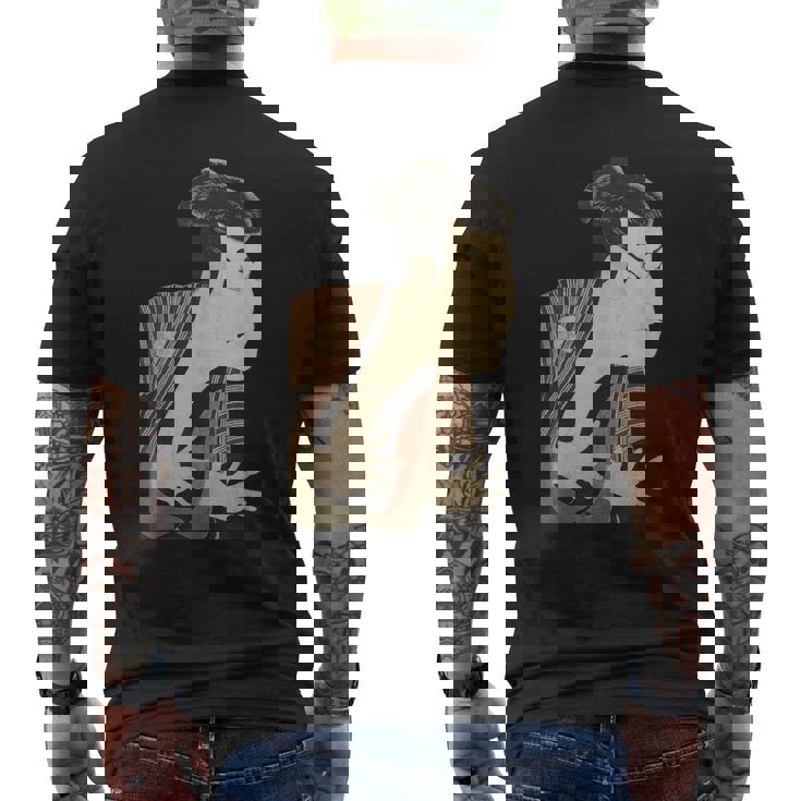 浮世絵 写楽 日本人俳優 大谷鬼治 レトロプリントシャツ メンズTシャツ バックプリント