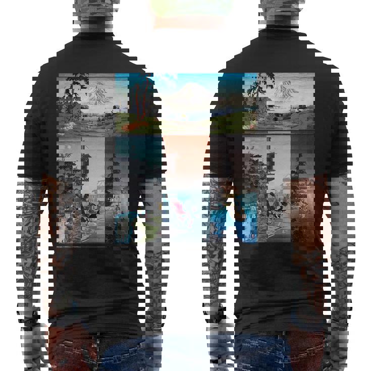 浮世絵 富士山 日本画 版画 名作 アート 絵画 メンズ レディース 面白い 服 美術 おもしろ メンズTシャツ バックプリント