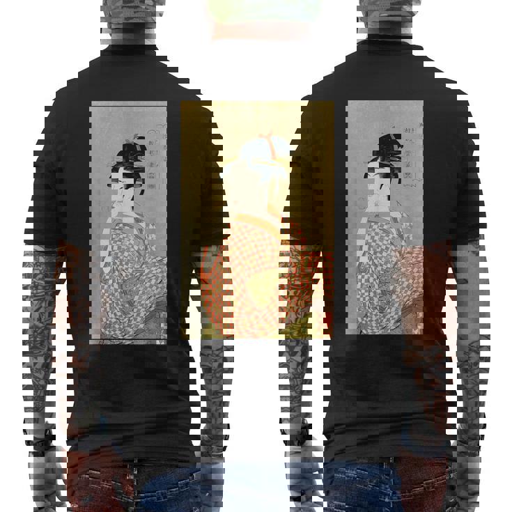 浮世絵デザイン『喜多川歌麿』アート 美術 日本画 グッズ メンズTシャツ バックプリント