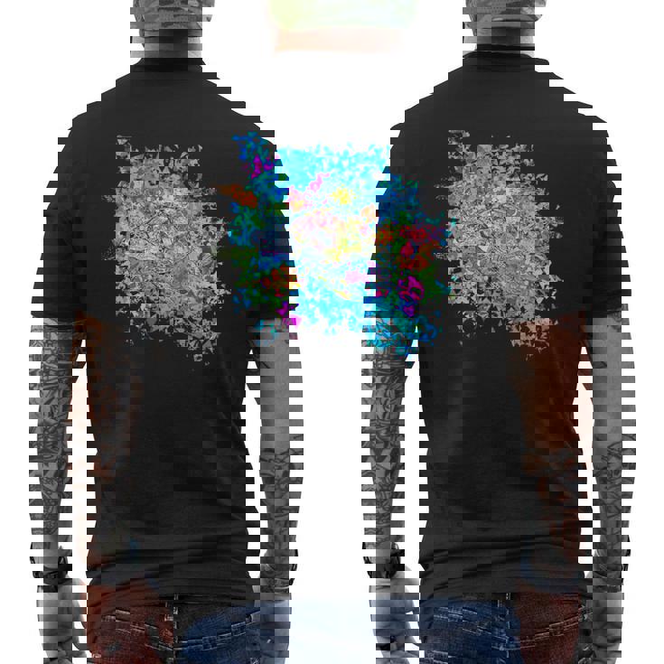 海シリーズ 鮮やかな海亀 メンズTシャツ バックプリント