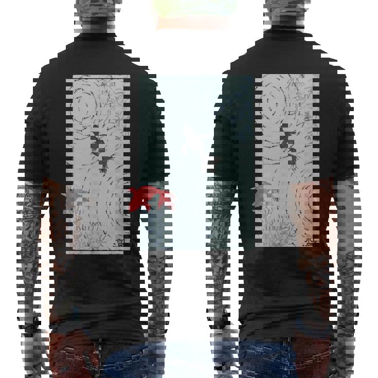 涼風2－いつかの雨上がり－ 金魚 波紋 夏 風 納涼 シック 和風 和柄 シンプル レトロ メンズ レディース キッズ メンズTシャツ バックプリント