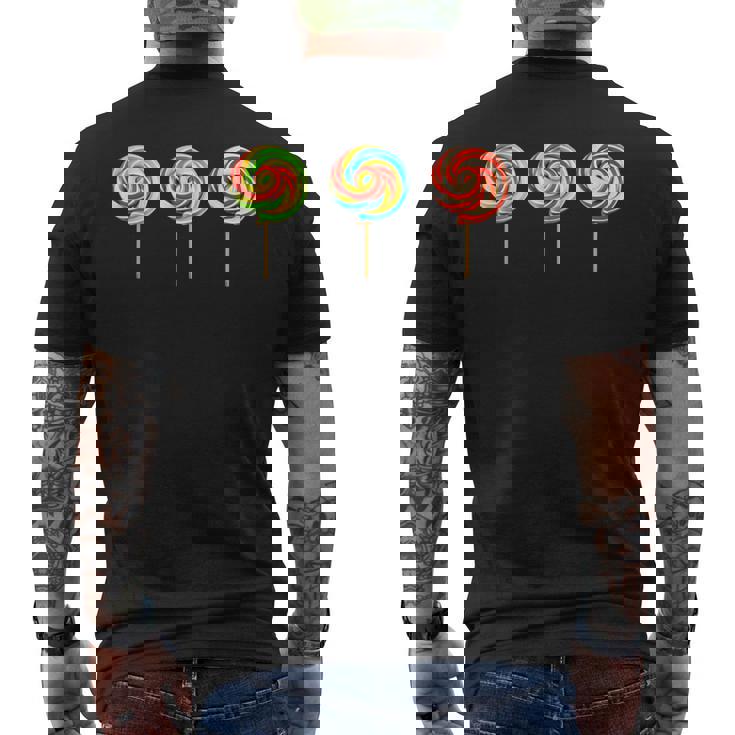 渦巻きロリポップ メンズTシャツ バックプリント