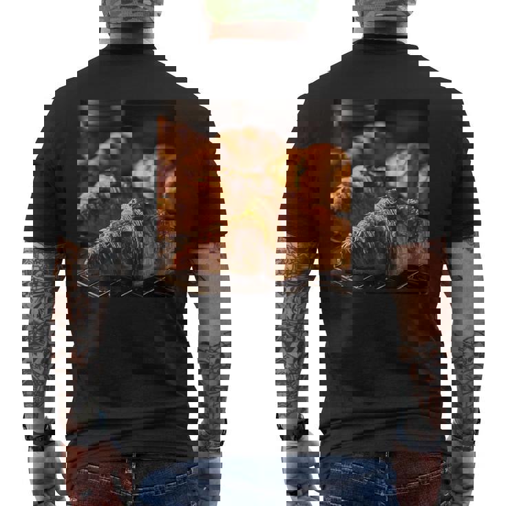 焼きたてのクロワッサン メンズTシャツ バックプリント