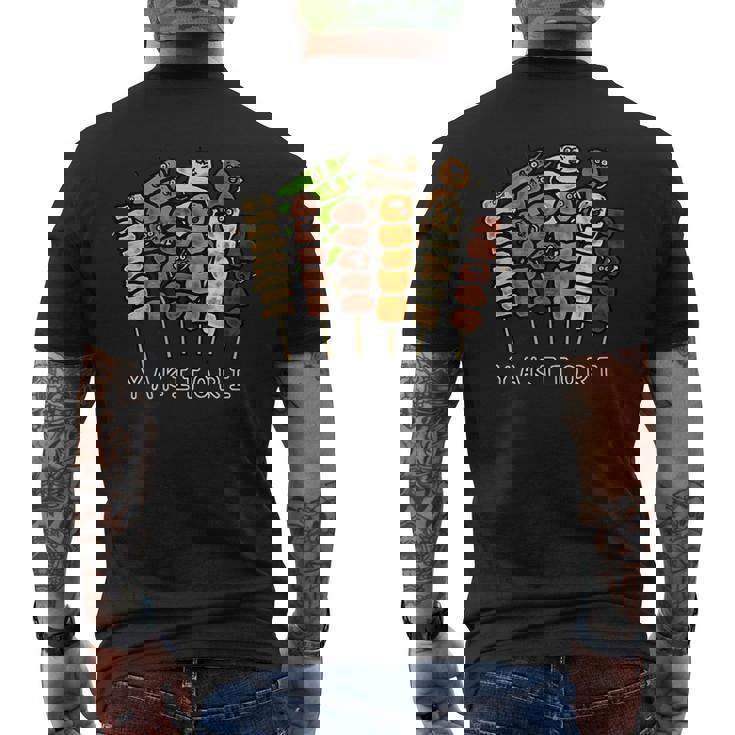 焼き鳥さん メンズTシャツ バックプリント