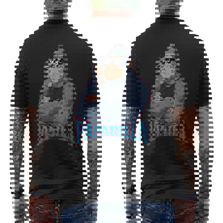 父ゴリラ 父娘ゴリラ メンズTシャツ バックプリント