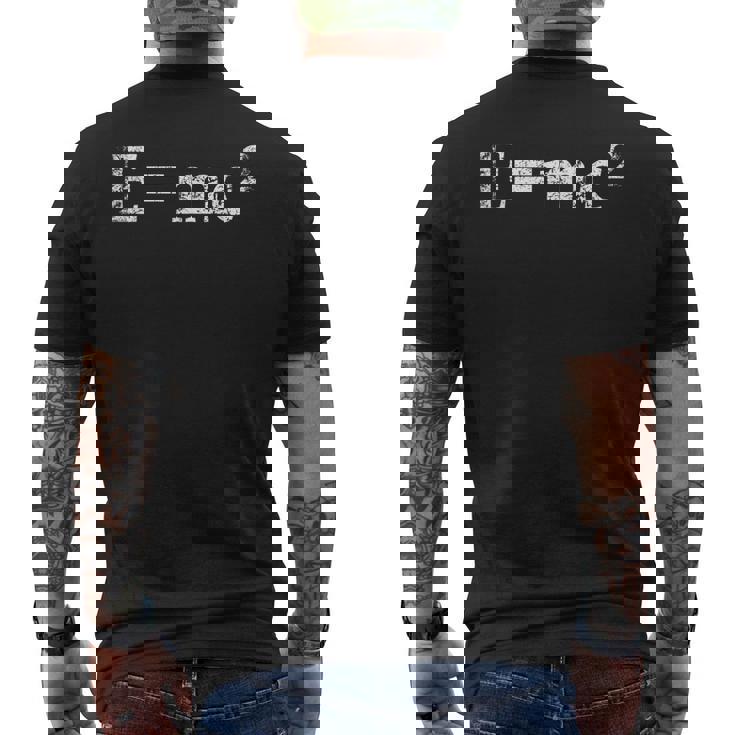 物理相対性理論e Mc2方程式の式 EMc2 メンズTシャツ バックプリント