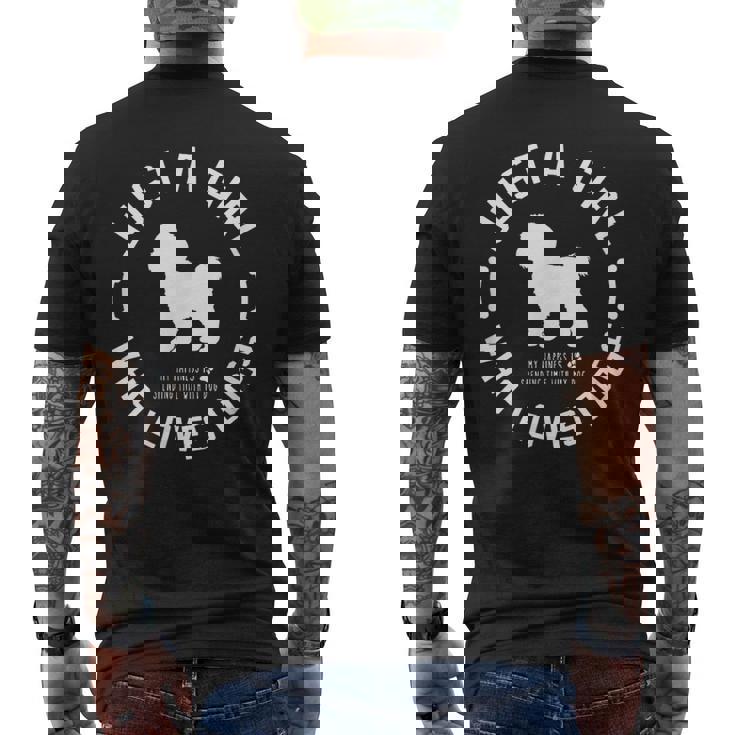 犬 おもしろ おしゃれ イヌ 可愛い プードル トイプードル シルエット メンズTシャツ バックプリント